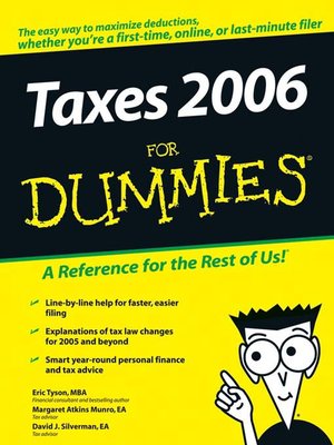 cover image of Taxes 2006 For Dummies